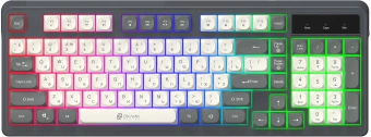 Клавиатура Оклик 731G серый/белый USB for gamer LED - купить недорого с доставкой в интернет-магазине