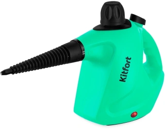 Пароочиститель ручной Kitfort КТ-9138-2 1050Вт черный/зеленый - купить недорого с доставкой в интернет-магазине