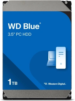 Жесткий диск WD SATA-III 1TB WD10EZEX Desktop Caviar Blue (7200rpm) 64Mb 3.5" - купить недорого с доставкой в интернет-магазине