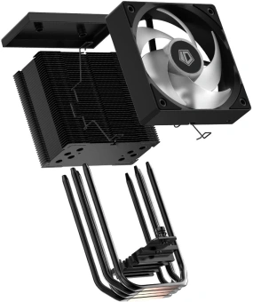 Устройство охлаждения(кулер) ID-Cooling SE-904-XT ARGB Soc-AM5/AM4/1200/1700/1851 черный 4-pin 14-29.1dB Al+Cu 180W 430gr Ret (SE-904-XT ARGB BLACK) - купить недорого с доставкой в интернет-магазине