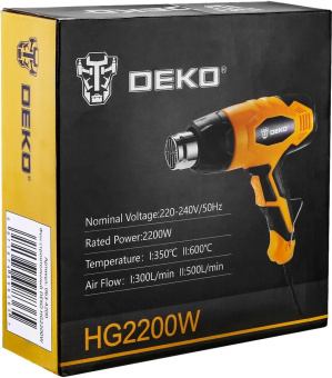 Технический фен Deko HG2200W 2200Вт темп.350/600С - купить недорого с доставкой в интернет-магазине