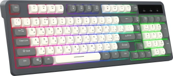 Клавиатура Оклик 731G серый/белый USB for gamer LED - купить недорого с доставкой в интернет-магазине