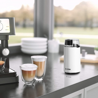 Кофемолка Vitek Harmony VT-1547 200Вт сист.помол.:ротац.нож вместим.:45гр белый - купить недорого с доставкой в интернет-магазине