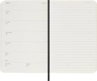 Еженедельник Moleskine CLASSIC SOFT WKNT Pocket 90x140мм 144стр. мягкая обложка черный - купить недорого с доставкой в интернет-магазине