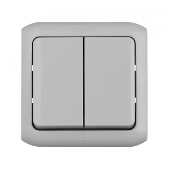 Выключатель Legrand Quteo 2кл. IP44 серый (782332) - купить недорого с доставкой в интернет-магазине