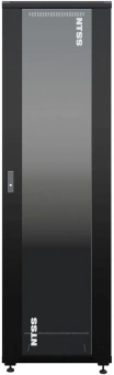 Шкаф коммутационный NTSS Премиум (NTSS-R42U6060GS-BL) напольный 42U 600x600мм пер.дв.стекл металл 900кг черный 510мм 86кг 1987мм IP20 сталь - купить недорого с доставкой в интернет-магазине
