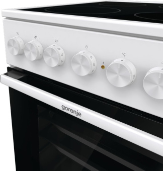 Плита Электрическая Gorenje GEC5B41WG белый стеклокерамика (без крышки) - купить недорого с доставкой в интернет-магазине