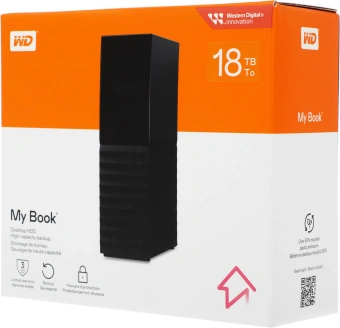 Жесткий диск WD USB3.0 18TB WDBBGB0180HBK-EESN My Book 3.5" черный - купить недорого с доставкой в интернет-магазине