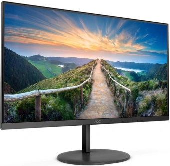 Монитор AOC 23.8" Value Line Q24V4EA черный IPS LED 16:9 HDMI M/M матовая 250cd 178гр/178гр 2560x1440 75Hz DP 2K 3.45кг - купить недорого с доставкой в интернет-магазине