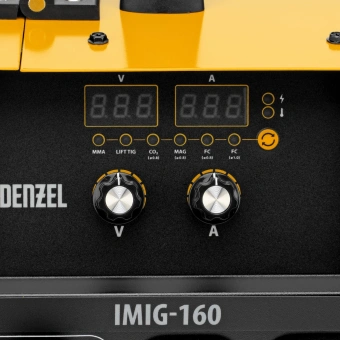 Сварочный полуавтомат Denzel IMIG-160 Synergy инвертор ММА/TIG MIG/MAG 4.5кВт - купить недорого с доставкой в интернет-магазине
