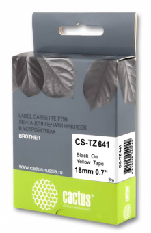 Картридж ленточный Cactus CS-TZ641 TZe-641 черный для Brother 1010/1280/1280VP/2700VP - купить недорого с доставкой в интернет-магазине