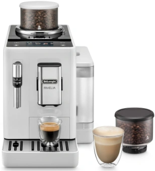 Кофемашина Delonghi Rivelia EXAM440.35.W 1450Вт белый - купить недорого с доставкой в интернет-магазине
