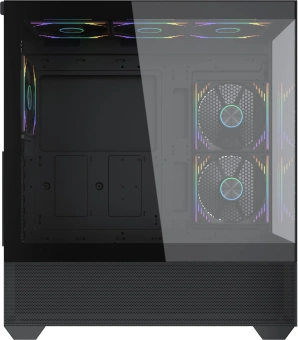 Корпус Accord ACC-EL1B TG черный без БП ATX 2xUSB2.0 1xUSB3.1 audio - купить недорого с доставкой в интернет-магазине