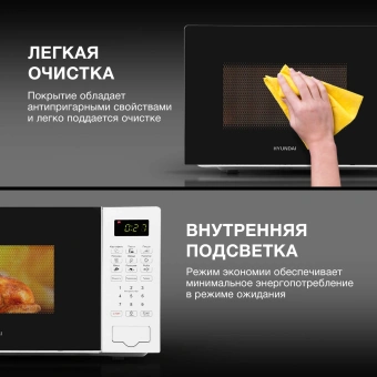 Микроволновая Печь Hyundai HYM-D2077 20л. 700Вт белый - купить недорого с доставкой в интернет-магазине