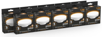 Лампа светодиодная Gauss 12Вт цок.:GX70 таблетка 220B 3000K св.свеч.бел.теп. Tablet (упак.:1шт) (131016112) - купить недорого с доставкой в интернет-магазине