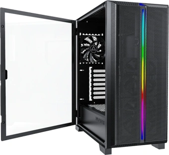 Корпус Montech Sky One Lite черный без БП ATX 3x120mm 2xUSB3.0 1xUSB3.1 audio bott PSU - купить недорого с доставкой в интернет-магазине