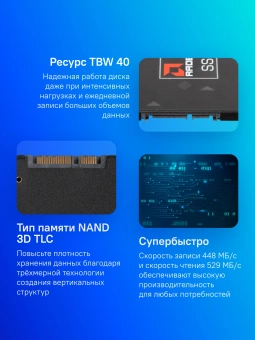 Накопитель SSD AMD SATA-III 128GB R5SL128G Radeon R5 2.5" - купить недорого с доставкой в интернет-магазине