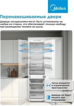 Холодильник Midea MDRE414FGE01 2-хкамерн. инвертер - купить недорого с доставкой в интернет-магазине