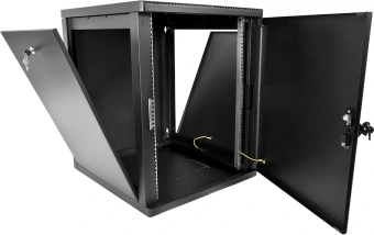 Шкаф коммутационный ЦМО (ШРН-М-12.650.1-9005) настенный 12U 600x650мм пер.дв.металл 120кг черный 581мм 24.48кг 180град. 610мм металл - купить недорого с доставкой в интернет-магазине