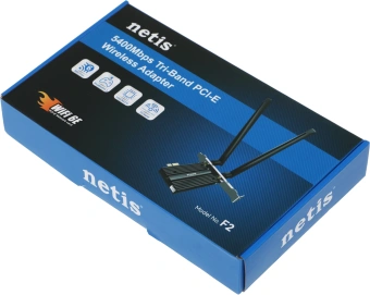 Сетевой адаптер Wi-Fi + Bluetooth Netis F2 АХ5400 PCI Express (ант.внеш.съем) 2ант. - купить недорого с доставкой в интернет-магазине