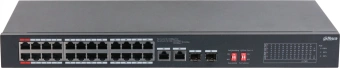 Коммутатор Dahua DH-S3226-24ET-240 24x100Мбит/с 2xКомбо(1000BASE-T/SFP) 2SFP 24PoE неуправляемый - купить недорого с доставкой в интернет-магазине