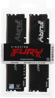 Память DDR5 2x32GB 5600MHz Kingston KF556C40BBK2-64 Fury Beast RTL Gaming PC5-44800 CL40 DIMM 288-pin 1.25В dual rank с радиатором Ret - купить недорого с доставкой в интернет-магазине