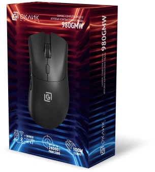 Мышь Оклик 980GMW черный оптическая 26000dpi беспров. BT/Radio USB для ноутбука 6but - купить недорого с доставкой в интернет-магазине