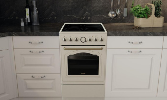 Плита Электрическая Gorenje GECS5B70CLI бежевый стеклокерамика (без крышки) - купить недорого с доставкой в интернет-магазине