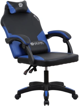 Кресло игровое Оклик Spirit черный/синий сиденье черный/синий искусственная кожа с подголов. крестов. пластик черный - купить недорого с доставкой в интернет-магазине