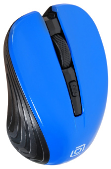 Мышь Оклик 545MW черный/синий оптическая (1600dpi) беспроводная USB для ноутбука (4but) - купить недорого с доставкой в интернет-магазине