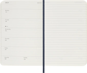 Еженедельник Moleskine CLASSIC SOFT WKNT Pocket 90x140мм 144стр. мягкая обложка синий сапфир - купить недорого с доставкой в интернет-магазине