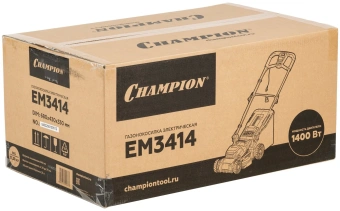 Газонокосилка роторная Champion EM3414 1400Вт - купить недорого с доставкой в интернет-магазине