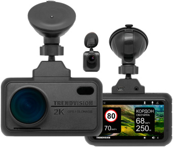 Видеорегистратор TrendVision TDR-721S EVO PRO черный 5Mpix 1296x2304 1296p 170гр. GPS NTK96675 - купить недорого с доставкой в интернет-магазине