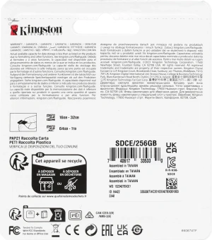 Флеш карта microSDXC 256GB Kingston SDCE/256GB High Endurance w/o adapter - купить недорого с доставкой в интернет-магазине