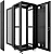 Шкаф серверный Cabeus (ND-05C-42U60/100-BK) напольный 42U 600x1000мм пер.дв.металл.перф. металл 800кг черный 900мм 108.3кг 220град. 2055мм 20 сталь