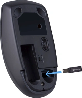 Мышь Defender Modern MB-985 черный оптическая 1600dpi беспров. USB 3but (52985) - купить недорого с доставкой в интернет-магазине