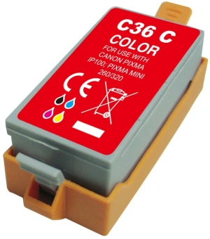 Картридж струйный Cactus CS-CLI36 CLI-36 многоцветный (11.8мл) для Canon Pixma iP 100/ MiNi 260 с чипом - купить недорого с доставкой в интернет-магазине