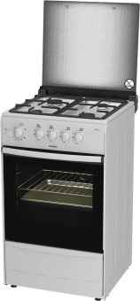 Плита Газовая Darina 1B1 GM 441 018 W белый/черный (стеклянная крышка) реш.чугун - купить недорого с доставкой в интернет-магазине