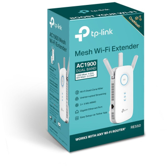 Повторитель беспроводного сигнала TP-Link RE550 AC1900 10/100/1000BASE-TX белый - купить недорого с доставкой в интернет-магазине