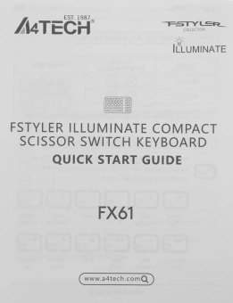 Клавиатура A4Tech FX61 белый USB slim LED (FX61 WHITE) кабель 1.5м - купить недорого с доставкой в интернет-магазине