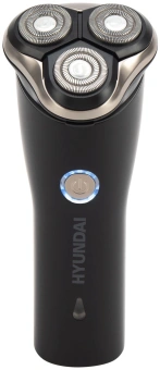 Бритва роторная Hyundai H-SH8090 реж.эл.:3 питан.:аккум. черный/золотистый - купить недорого с доставкой в интернет-магазине