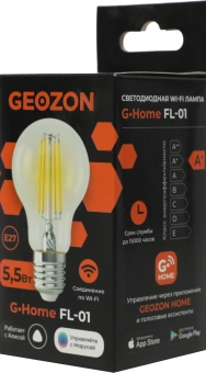 Умная лампа Geozon FL-01 E27 5.5Вт 500lm Wi-Fi (упак.:1шт) (GSH-SLF01) - купить недорого с доставкой в интернет-магазине