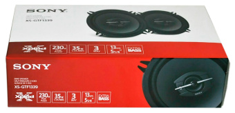 Колонки автомобильные Sony XS-GTF1339 (без решетки) 230Вт 89дБ 4Ом 13см (5дюйм) (ком.:2кол.) коаксиальные трехполосные - купить недорого с доставкой в интернет-магазине