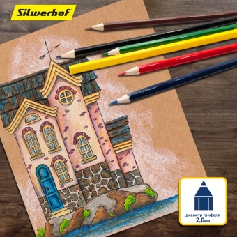 Карандаши цв. Silwerhof Веселые друзья 2.6мм шестигран. пластик ассорти 6цв. коробка/европод. - купить недорого с доставкой в интернет-магазине