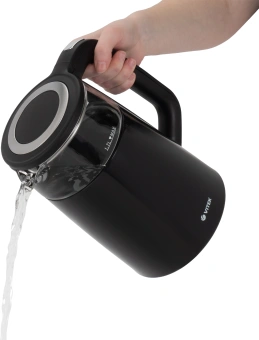 Чайник электрический Vitek VT-8827 1.7л. 2200Вт черный корпус: стекло/металл - купить недорого с доставкой в интернет-магазине