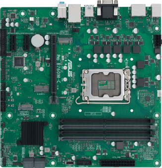 Материнская плата Asus PRO B760M-C-CSM Soc-1700 Intel B660 4xDDR5 mATX AC`97 8ch(7.1) GbLAN RAID+VGA+HDMI+DP - купить недорого с доставкой в интернет-магазине