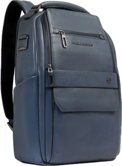 Рюкзак мужской Piquadro Solm CA7020S141/AV серо-голубой кожа - купить недорого с доставкой в интернет-магазине