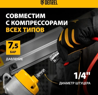 Пистолет гвоздезабивной Denzel PN2190 серый/желтый - купить недорого с доставкой в интернет-магазине