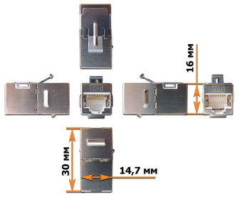 Повторитель портов Lanmaster LAN-KCP45S6A KeystoneRJ45 кат.6A стальной - купить недорого с доставкой в интернет-магазине