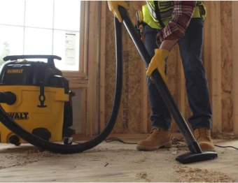 Строительный пылесос DeWalt DXV34PTA 1200Вт (уборка: сухая/влажная) желтый - купить недорого с доставкой в интернет-магазине